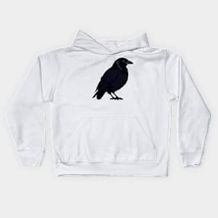 Side Profile of a Large Raven Kids Hoodie